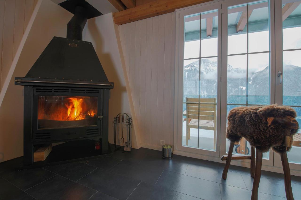 Exklusives Chalet Mit Traumhafter See- Und Bergsicht Seelisberg Eksteriør bilde