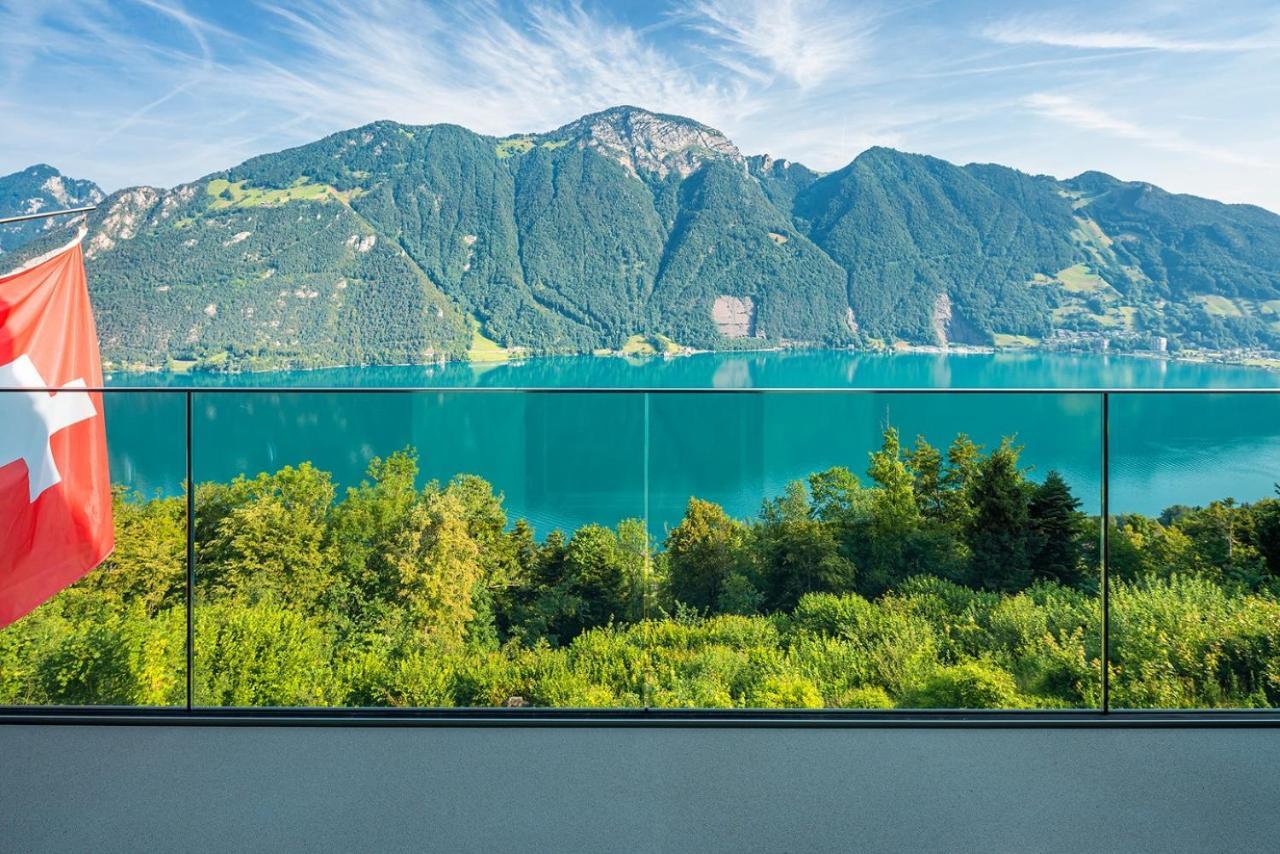 Exklusives Chalet Mit Traumhafter See- Und Bergsicht Seelisberg Eksteriør bilde